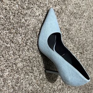 Zara Light Blue Pointed-Toe Stiletto Pump
